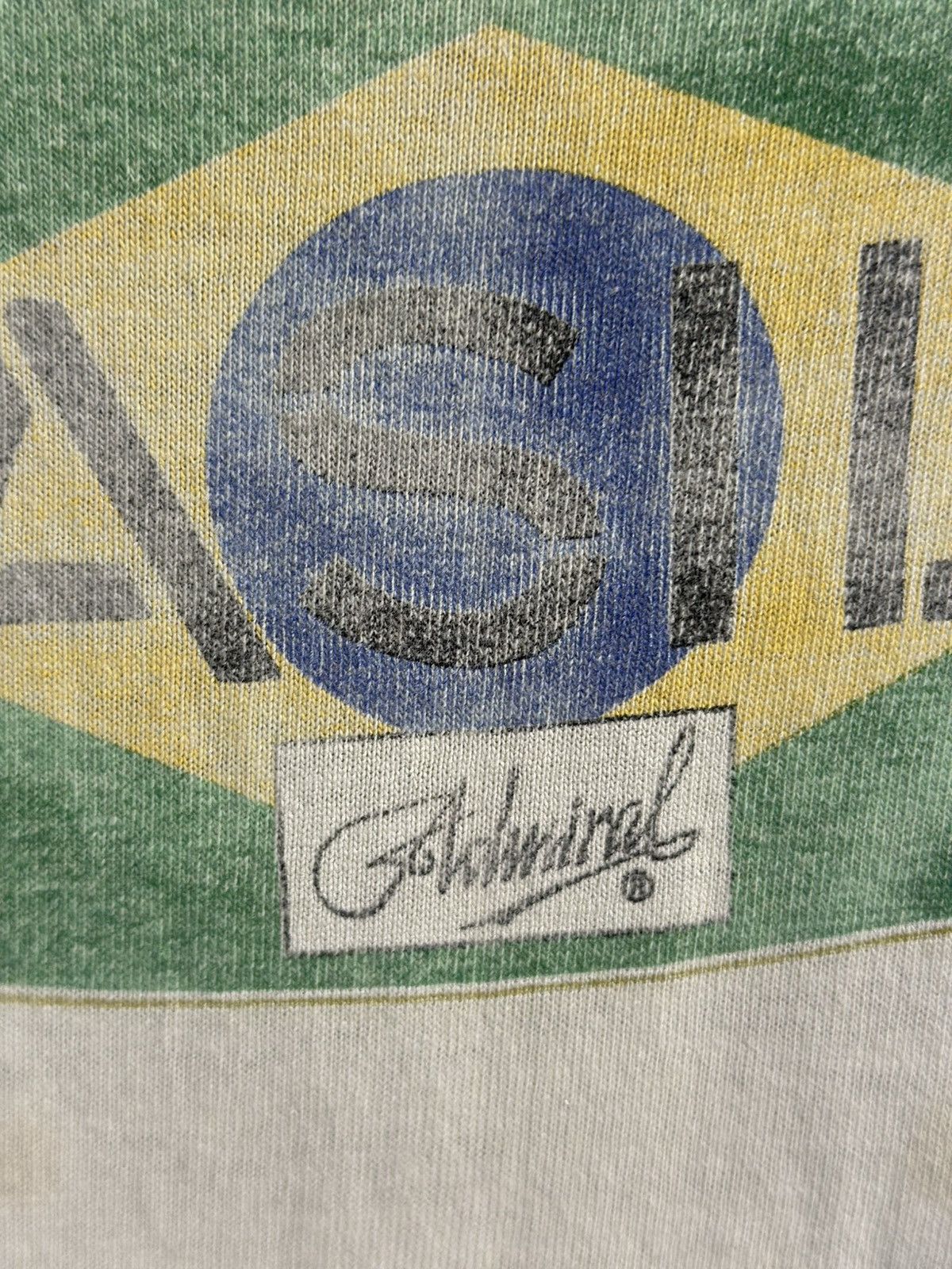 Vintage Thrashed Vintage 80s Admiral Brasil 1950 Distressed Tee Size US M / EU 48-50 / 2 - 3 Thumbnail