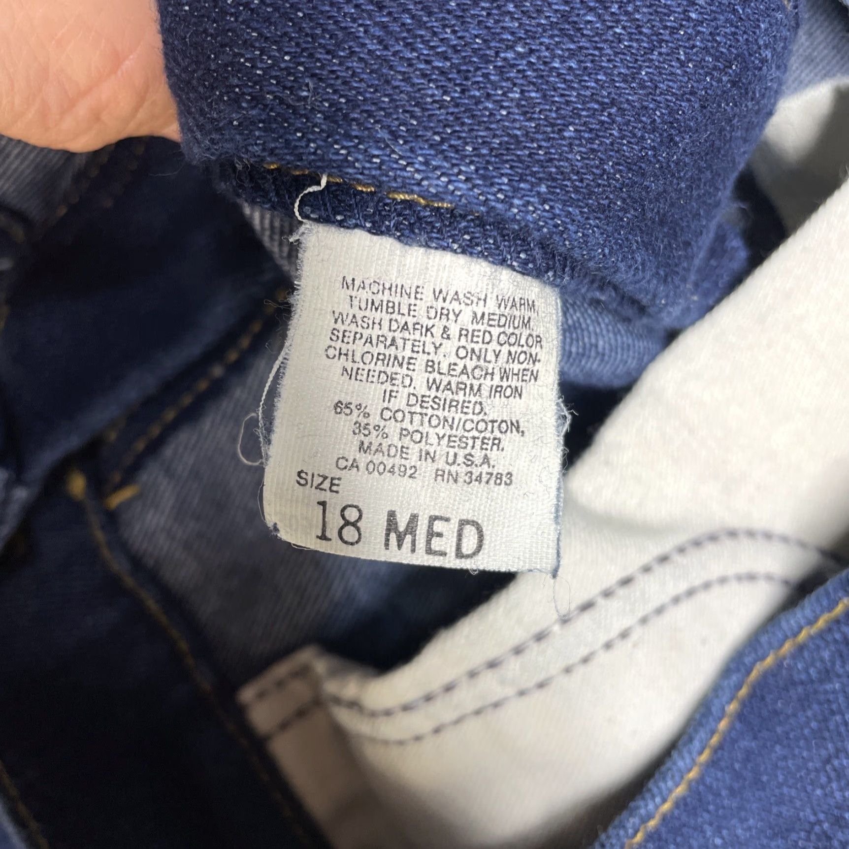 Lee VINTAGE Lee Jeans Women 18M Blue Denim Mom High Rise Size 40" / US 18 - 2 Thumbnail