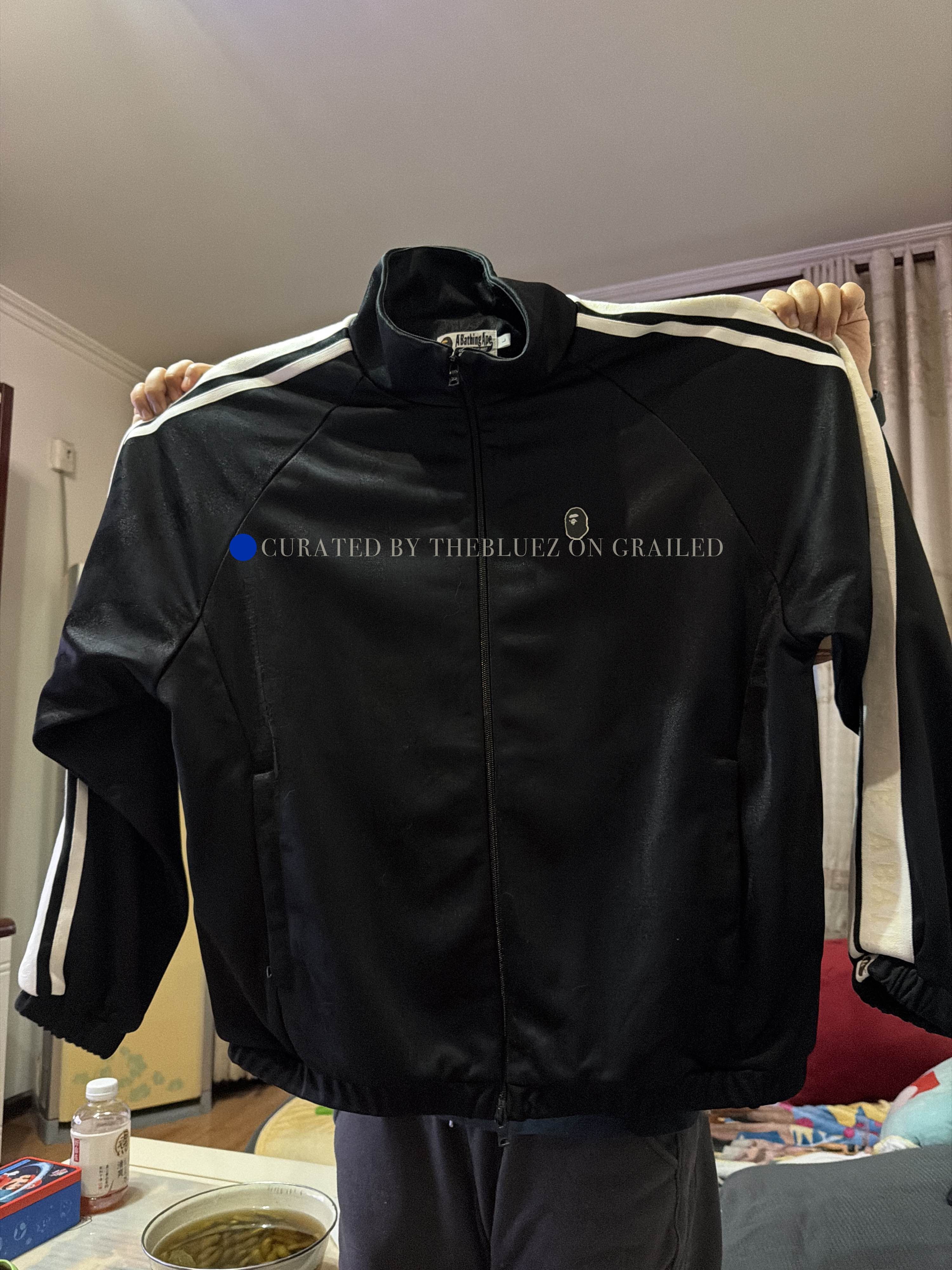 Bape Black Zip-Up Jacket with White Stripes Size L Size US L / EU 52-54 / 3 - 1 Preview