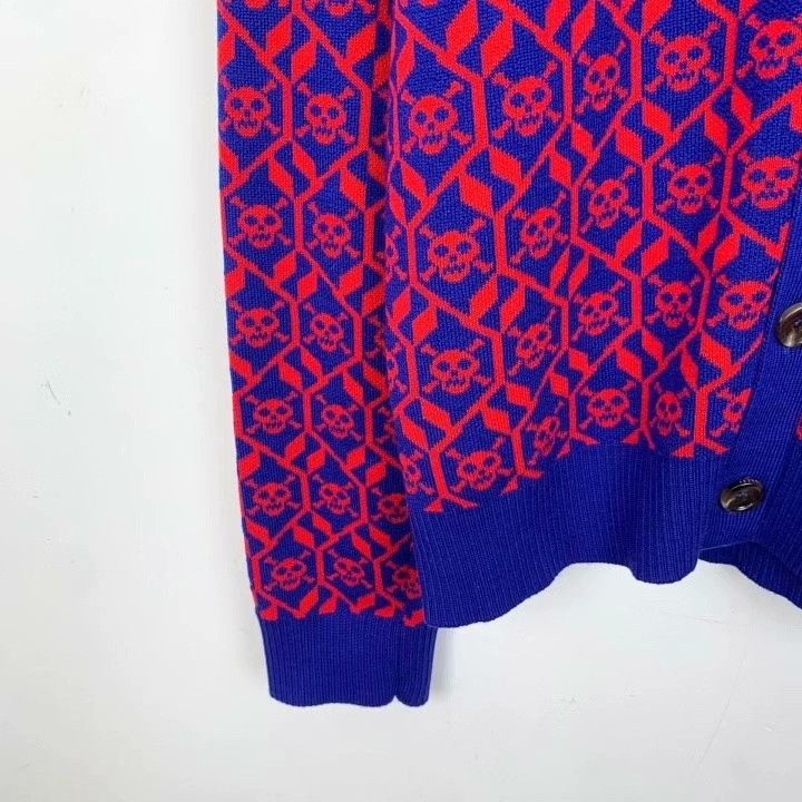 Gucci Gucci Purple Skull Print Wool V-Neck Cardigan Size US S / EU 44-46 / 1 - 4 Thumbnail