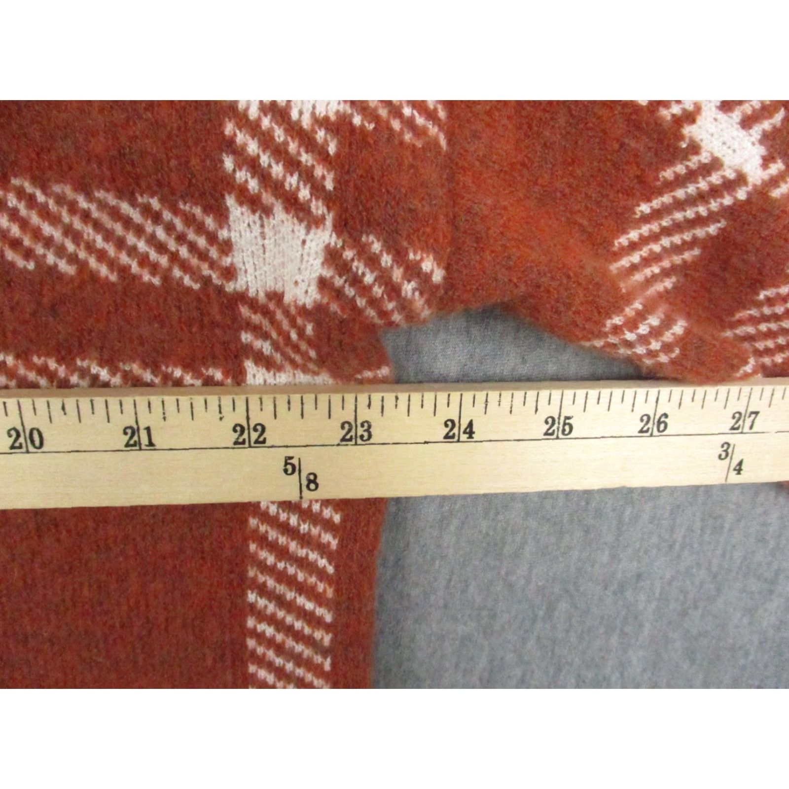 Vintage TRIBAL Women's Large Plaid Crew Neck Sweater Pullover Size L / US 10 / IT 46 - 6 Thumbnail