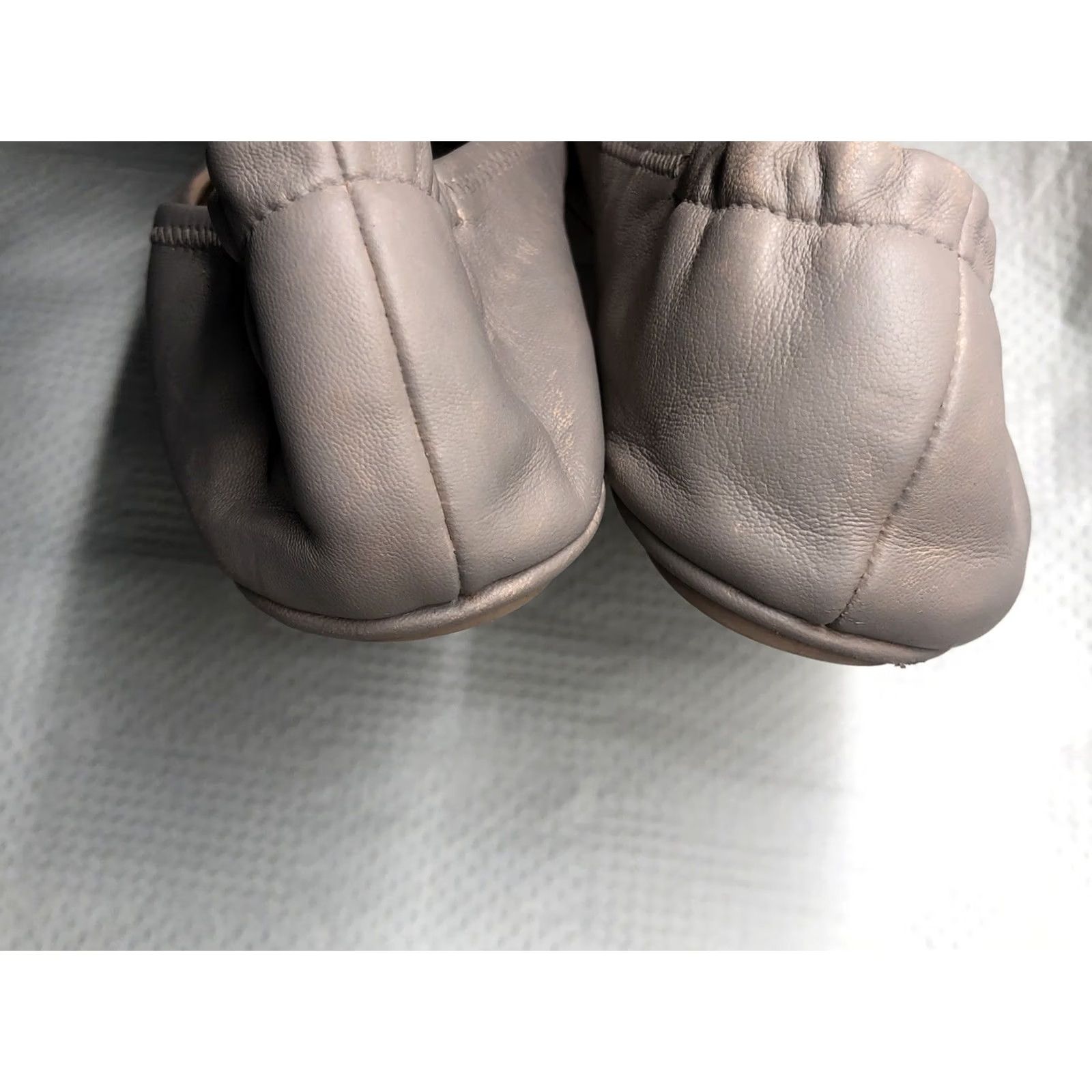 Tory Burch TORY BURCH Ballet Flats Taupe Tan Leather Logo Medallion Sz 10.5 M, Flat, Slip On, Leather Lined, Non-Slip, Reva, Women, 10.5, Vintage: No Size US 11 / IT 41 - 5 Thumbnail