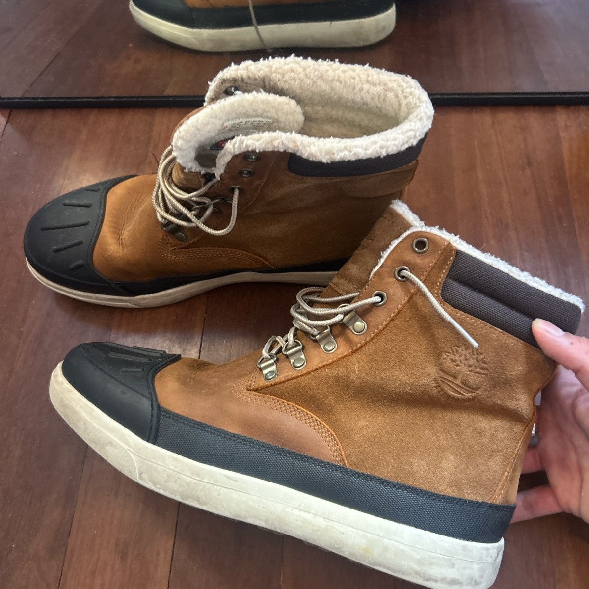 Timberland × Vintage Lined Timberland boots Size US 10 / EU 43 - 1 Thumbnail