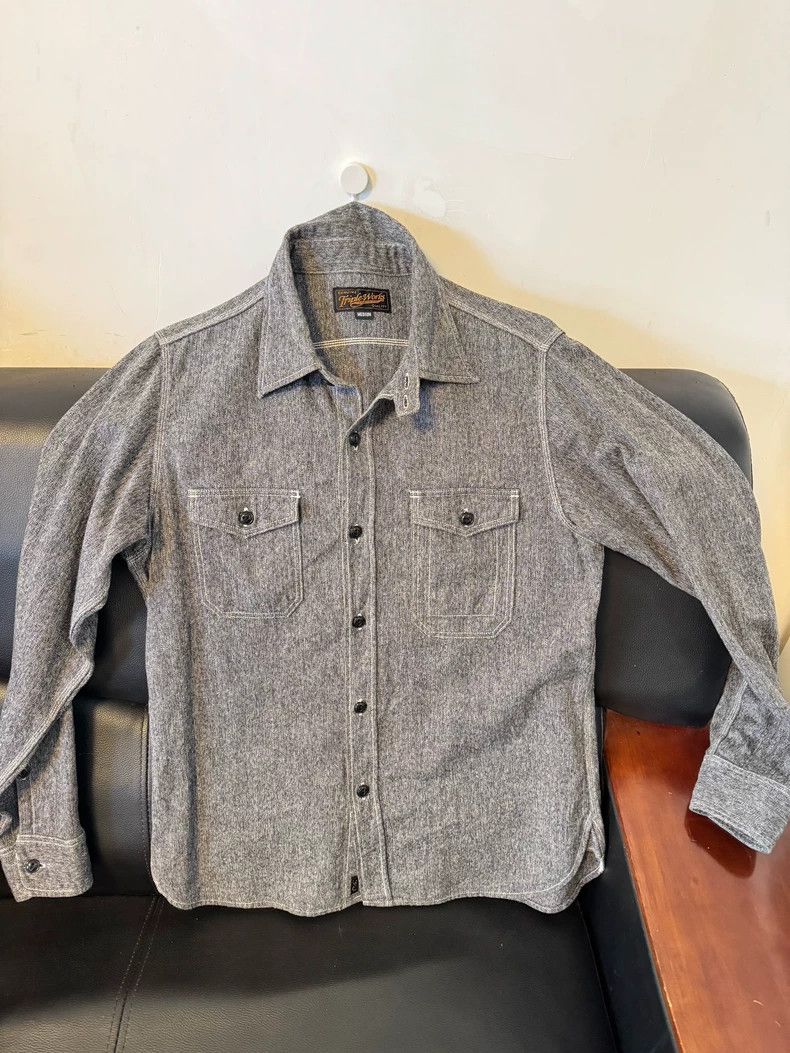 Iron Heart Iron Heart Overweight pepper salt shirt Japanworks shirt Size US M / EU 48-50 / 2 - 1 Thumbnail