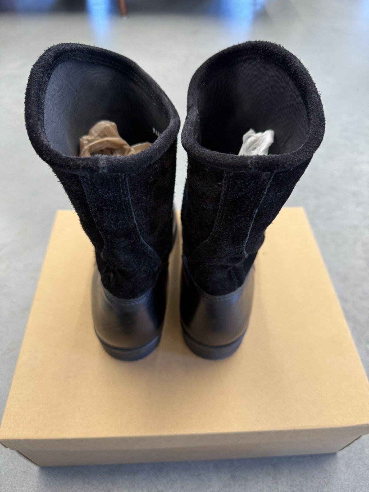 Our Legacy × Stussy Stussy x Our Legacy Black Leather Work Boots Size US 7.5 / EU 40-41 - 5 Thumbnail