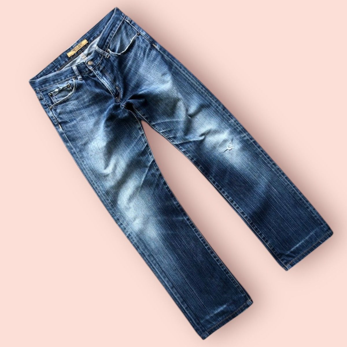 Jun Takahashi × Uniqlo VINTAGE UNIQLO S-001 DISTRESSED SLIM FIT STRAIGHT JEANS Size US 31 - 22 Thumbnail