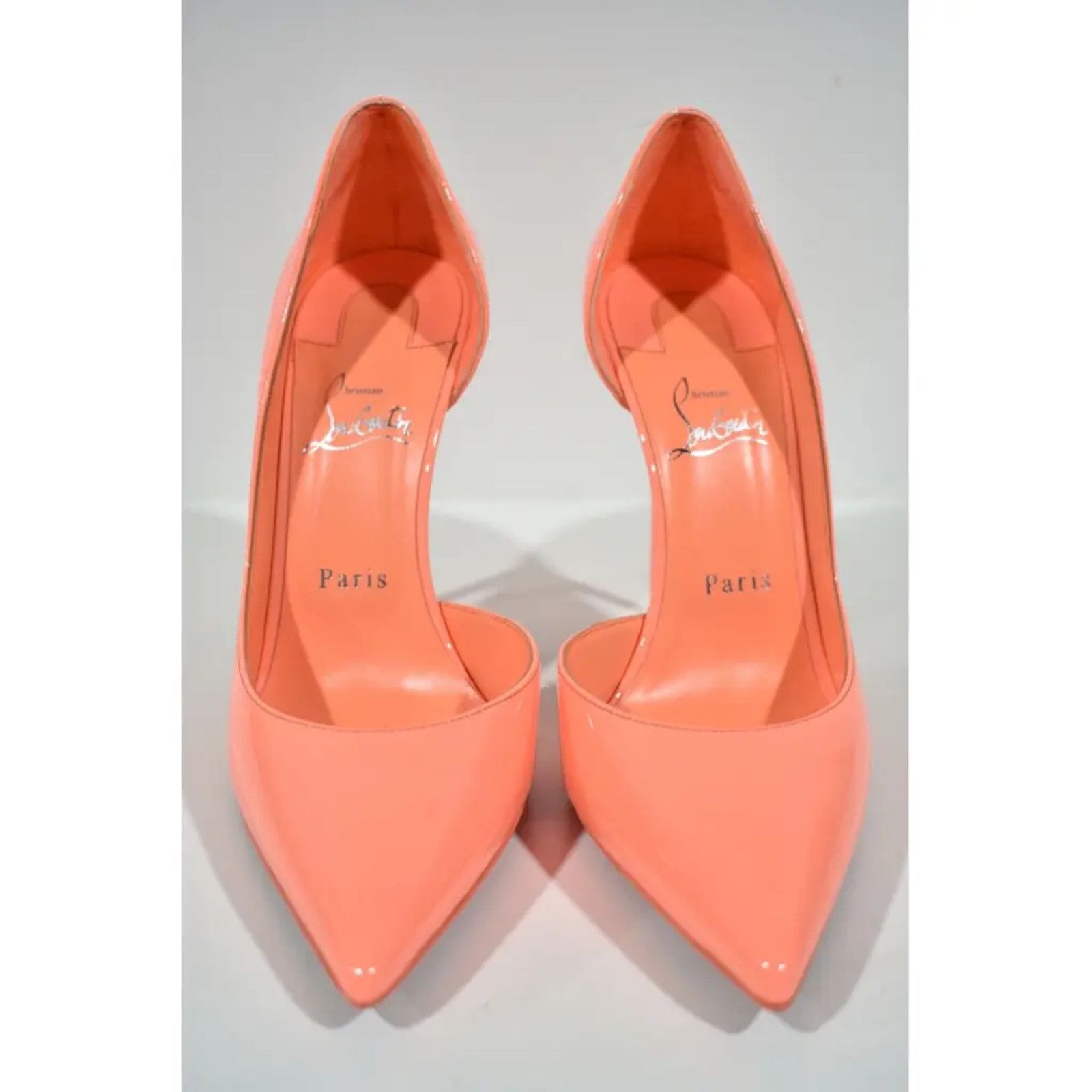 Christian Louboutin Christian Louboutin Iriza 100 Drag Orange Patent Leather Size US 7 / IT 37 - 5 Thumbnail