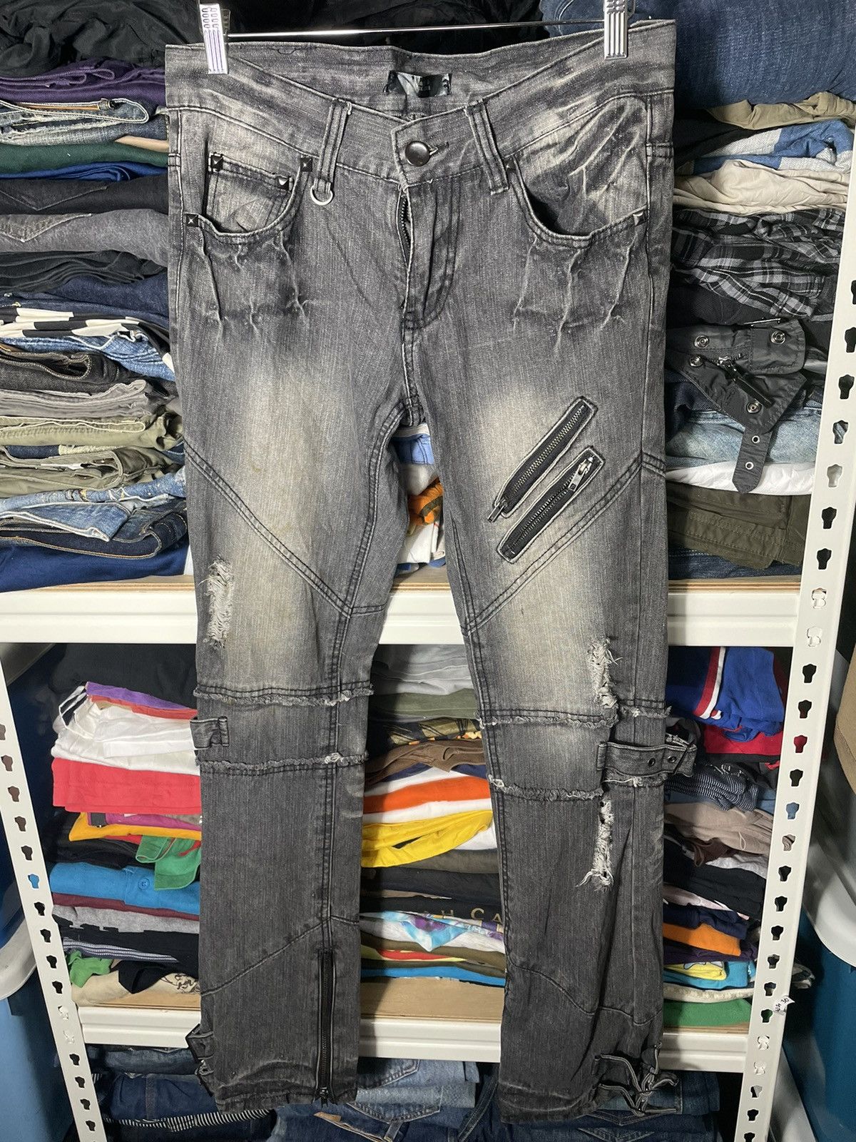 Seditionaries Distressed Bondage Punk Style Japanese Jeans Size US 32 / EU 48 - 1 Thumbnail