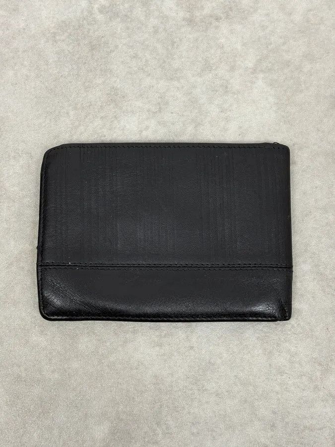 Versace 2000s Versace Black Textured Leather Wallet Size ONE SIZE - 2 Thumbnail