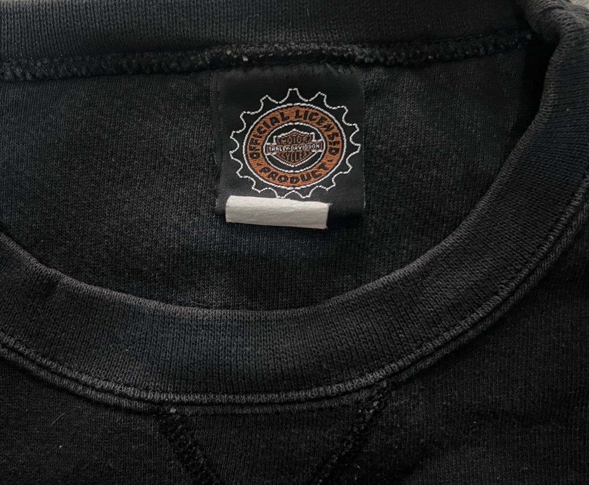 Harley Davidson HARLEY DAVIDSON Black Crewneck Grunge Sweatshirt Big Logo Size US L / EU 52-54 / 3 - 4 Thumbnail