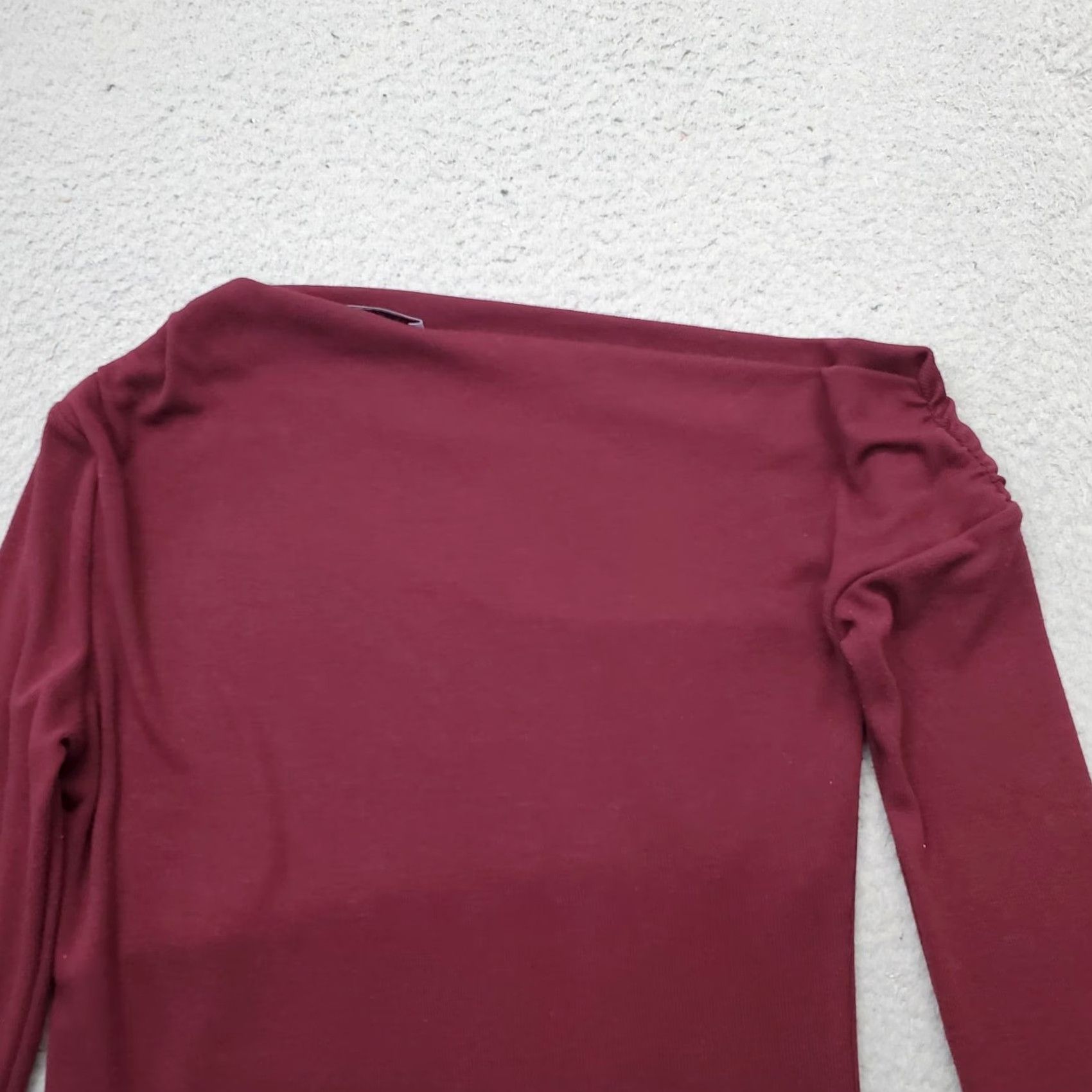 Vintage MNG Shirt Womens S Red Fitted Stretch Long Sleeve Boat Neck Casual Basic Womens Size S Size S / US 4 / IT 40 - 7 Thumbnail