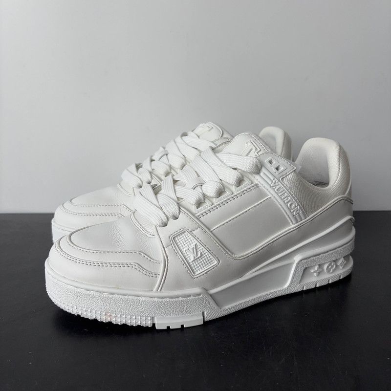 Louis Vuitton Louis Vuitton White Trainer Low-Top Sneakers 0079 Size US 6 / IT 36 - 1 Thumbnail