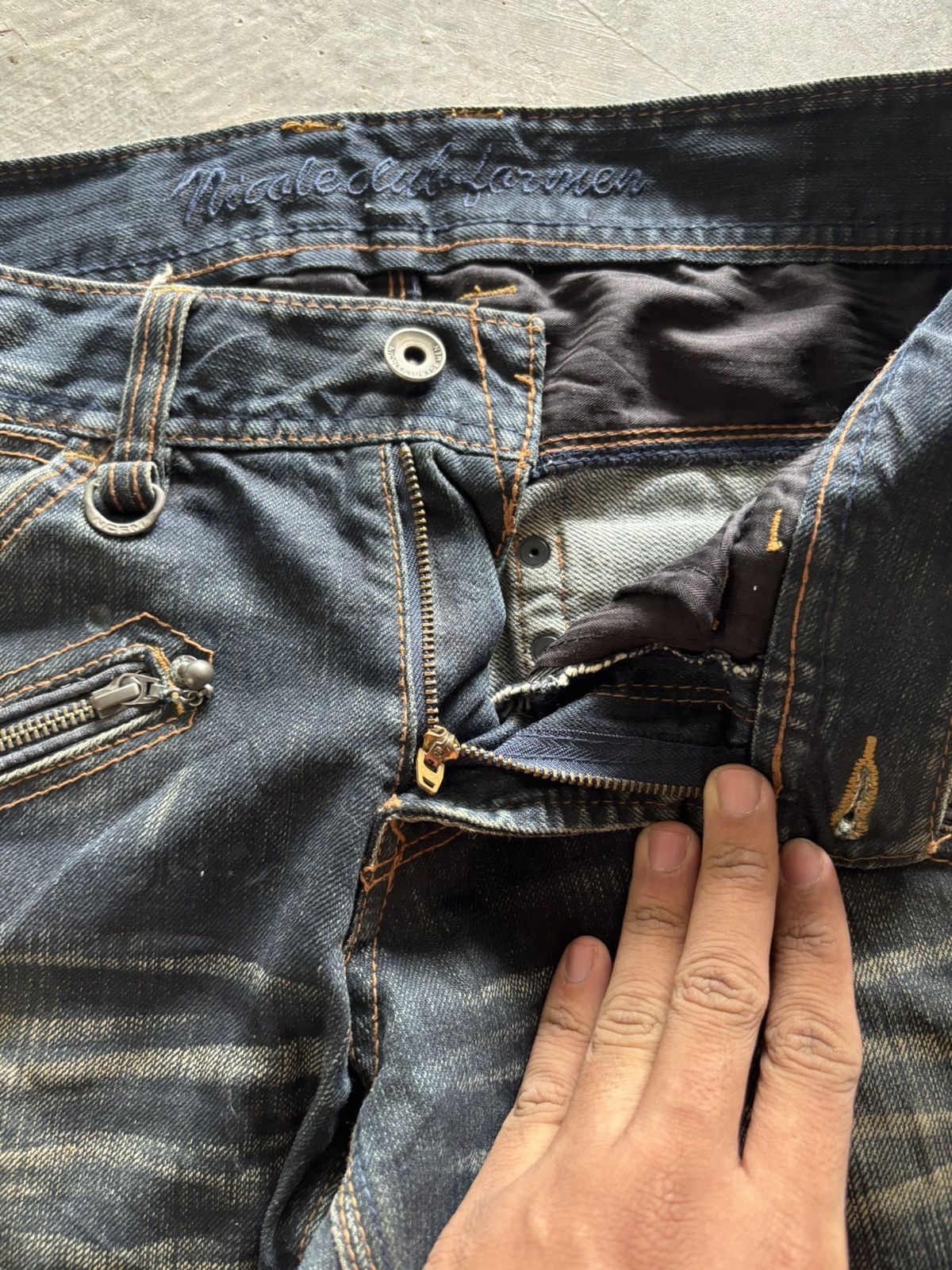 Japanese Brand FLARE DISTRESSED NICOLE CLUB FOR MEN RUSTY WASHED JAPANESE Size US 30 / EU 46 - 4 Thumbnail