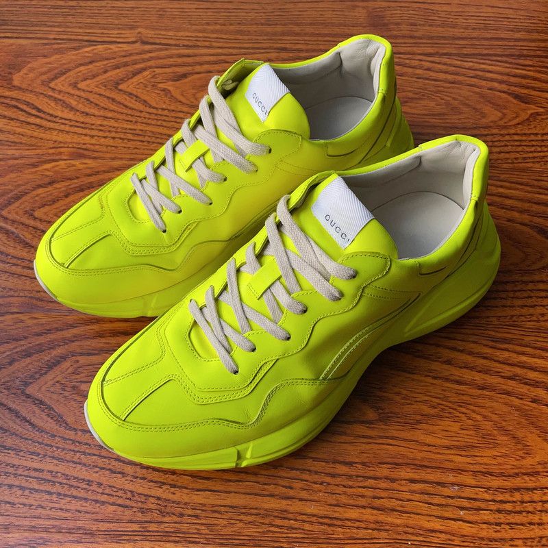 Gucci Gucci Rhyton Leather Yellow Low-Top Sneakers 0079 Size US 10.5 / EU 43-44 - 1 Thumbnail