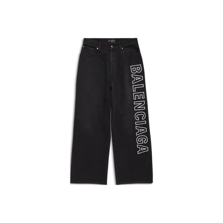 Balenciaga Balenciaga Outline Baggy Pants in Black 0079 Size US 26 / EU 42 - 1 Thumbnail