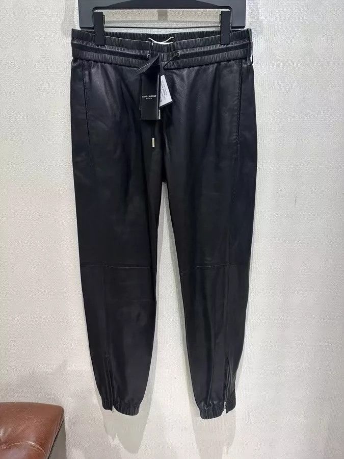 Saint Laurent Paris Saint Laurent Paris Lambskin sweatpants-2506 Size US 32 / EU 48 - 1 Thumbnail