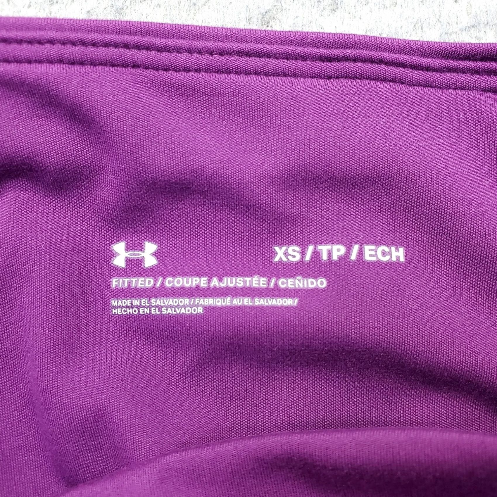 Under Armour Under Armour Womens Fitted Motion Ankle Leggings Purple XS High-Waisted Stretch Size 26" / US 2 / IT 38 - 7 Thumbnail