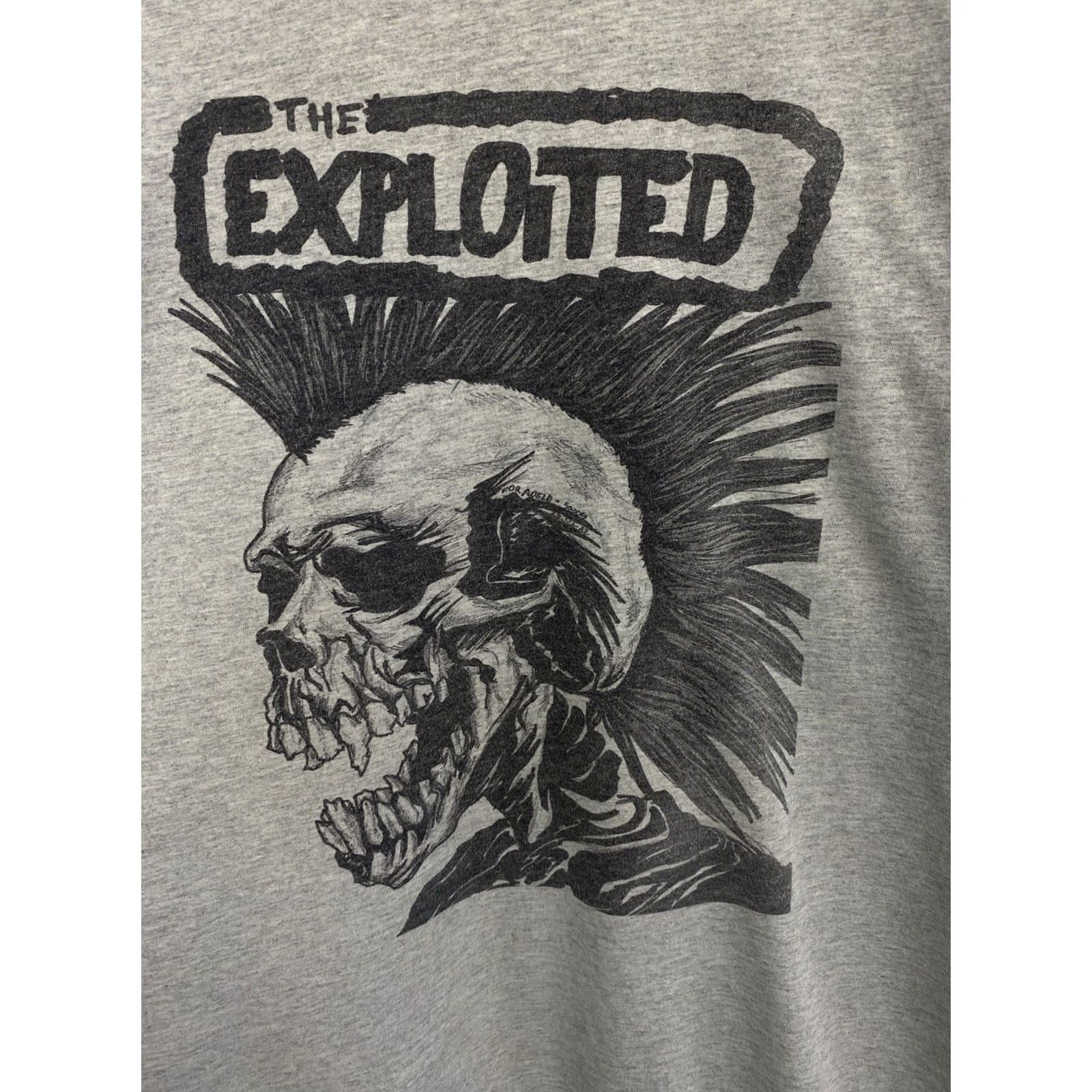 Fruit Of The Loom Vintage The Exploited Punks Not Dead Graphic T Shirt Y2K XXL Gray Ladies Mens? Size US XXL / EU 58 / 5 - 6 Thumbnail