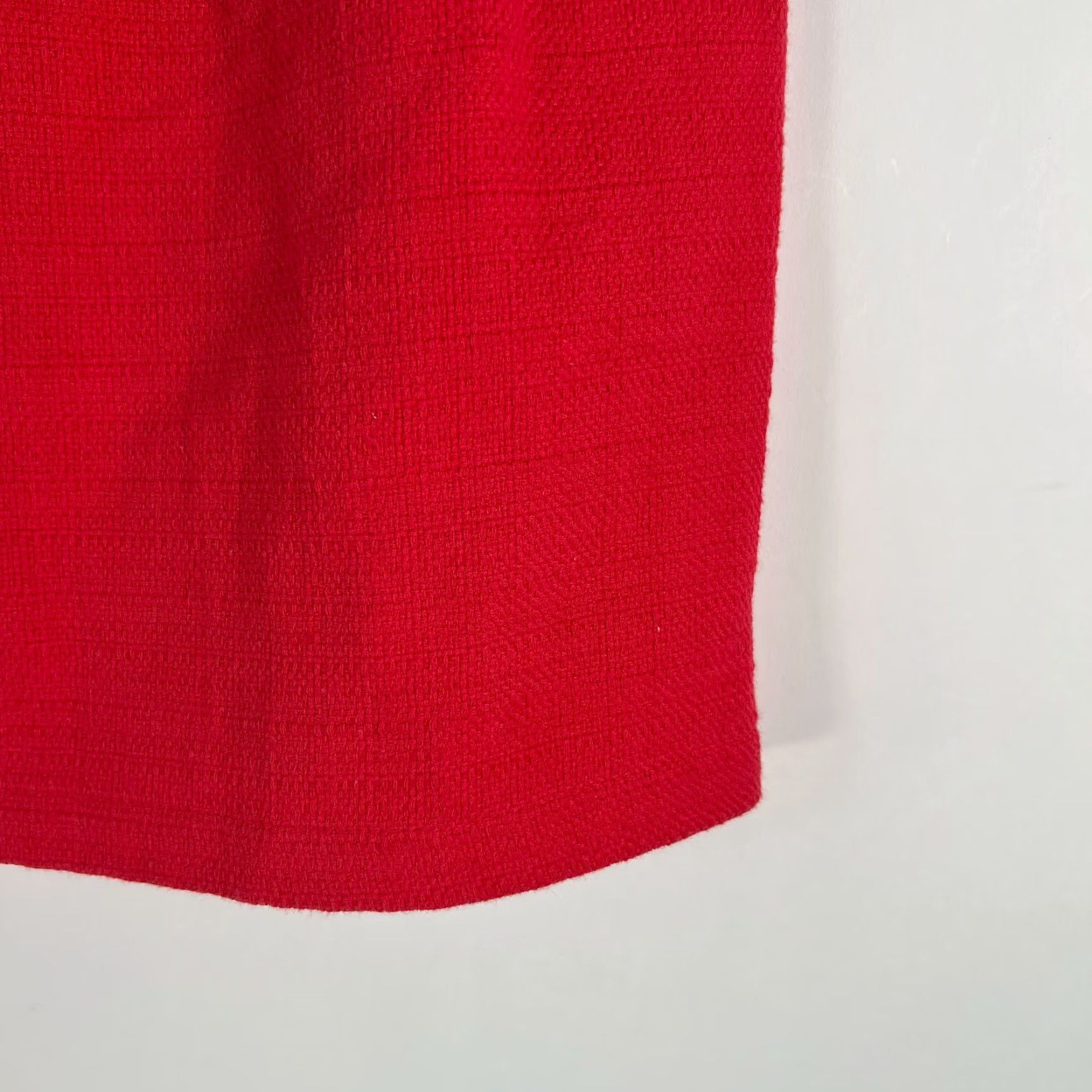Mossimo Mossimo Skirt Adult Size 8 Red Tweed Pleated Back Zipper 100% Cotton Straight & Pencil Womens Size 30" / US 8 / IT 44 - 6 Thumbnail