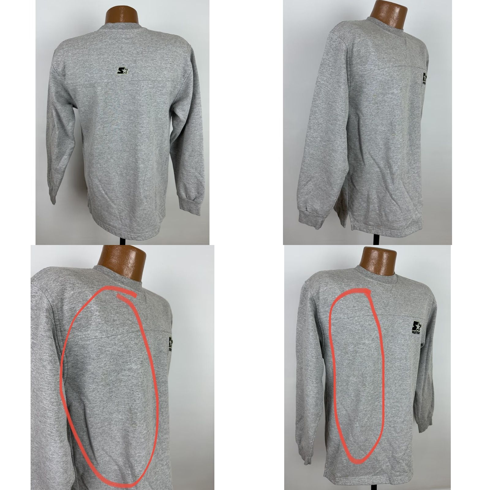 Starter VINTAGE Starter 90s Y2K Heather Gray Sweatshirt MENS S Crewneck Boxy ST AINS Size US S / EU 44-46 / 1 - 8 Thumbnail