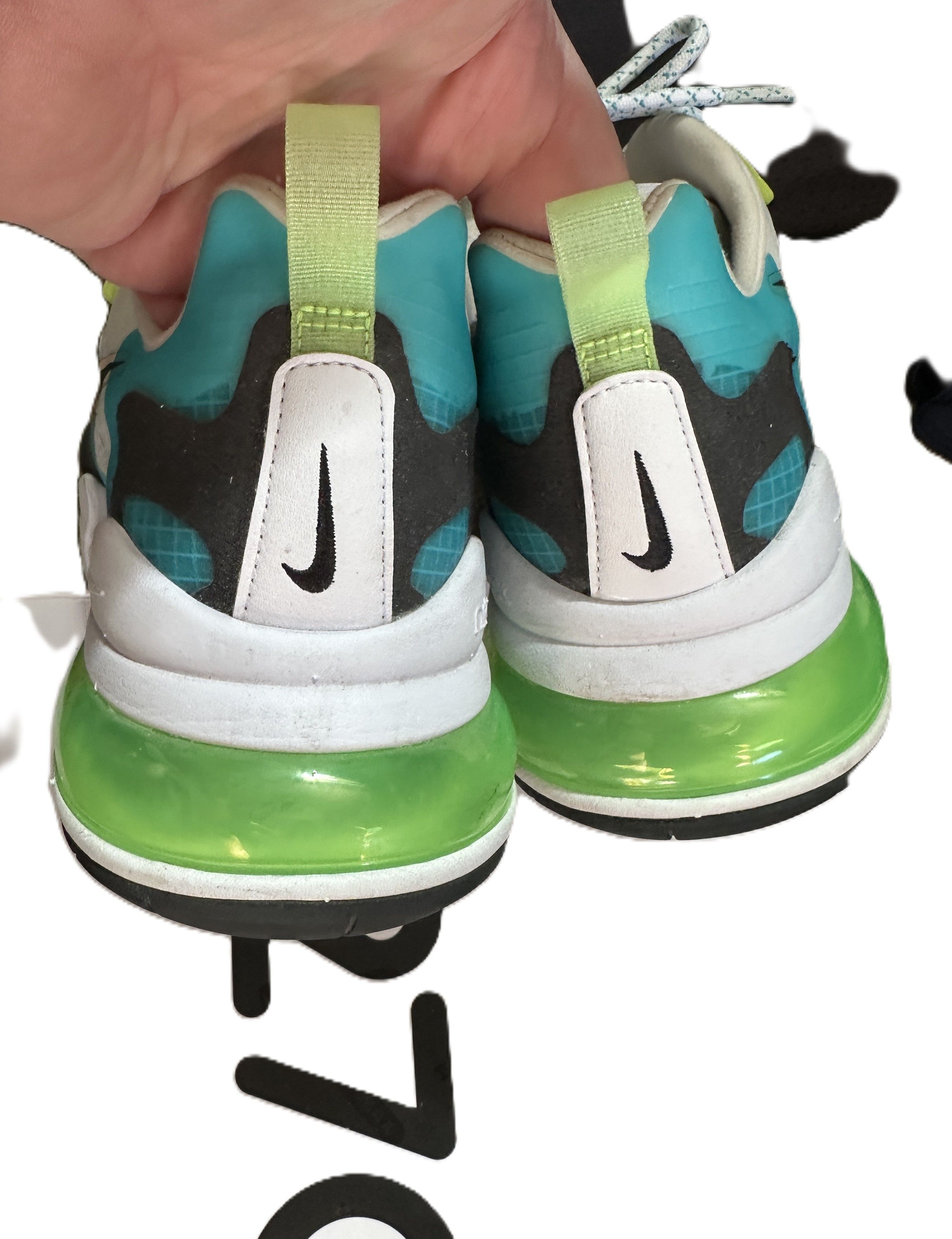 Nike Air Max 270 React SE - Oracle Aqua/Black/Ghost Green Size US 12 / EU 45 - 7 Thumbnail