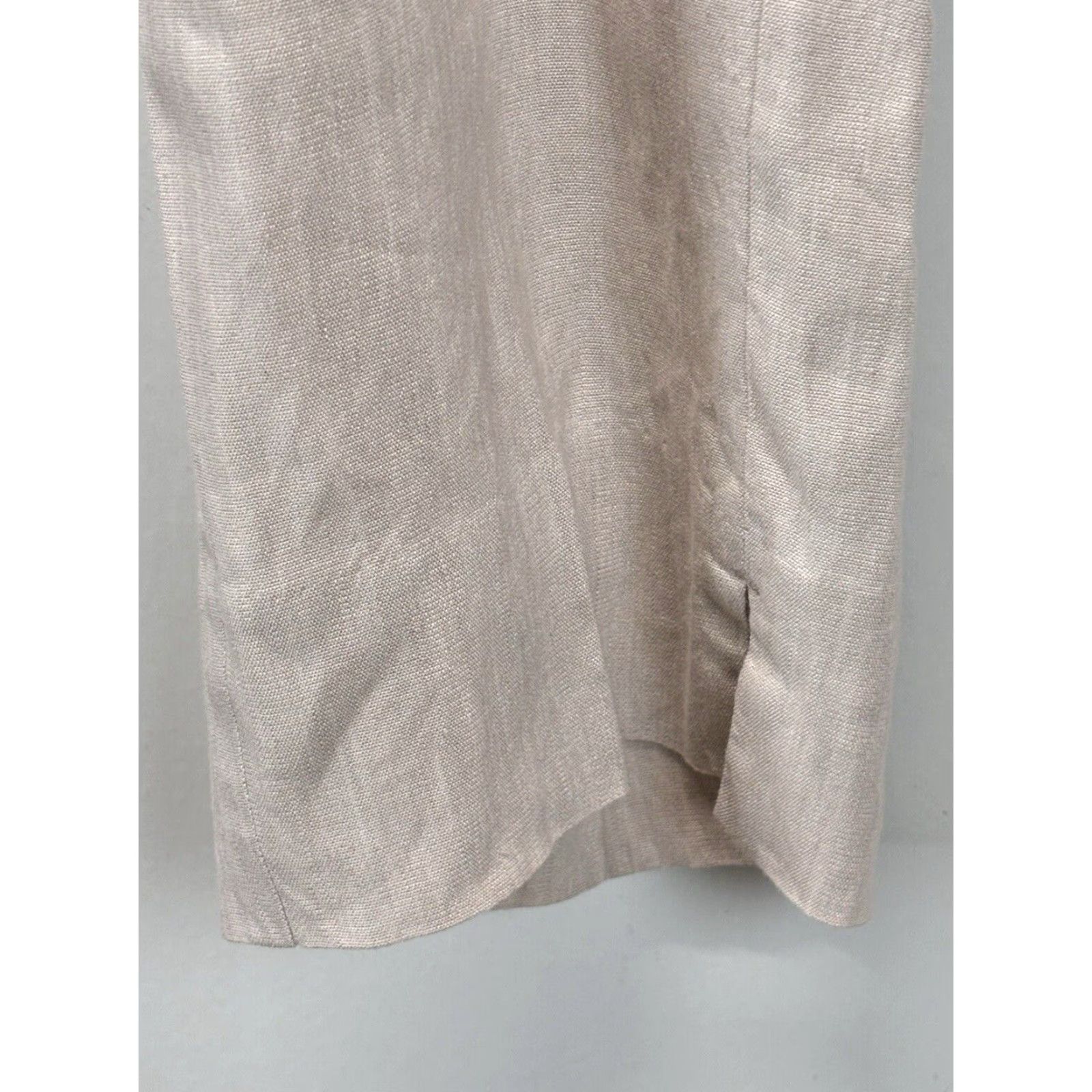 J. Jill J. Jill Women's Large Linen Ankle Pants Beige Size 36" / US 14 / IT 50 - 5 Thumbnail