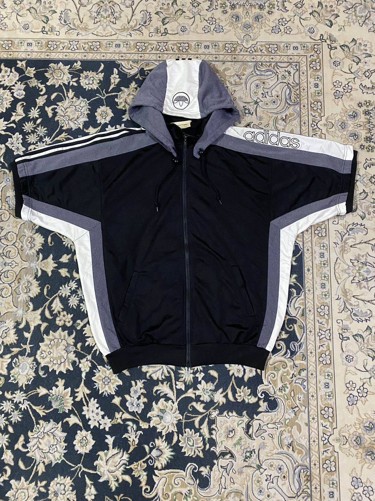 Adidas Adidas Vintage Zip Hoodie Short Sleeves Size US XL / EU 56 / 4 - 1 Thumbnail