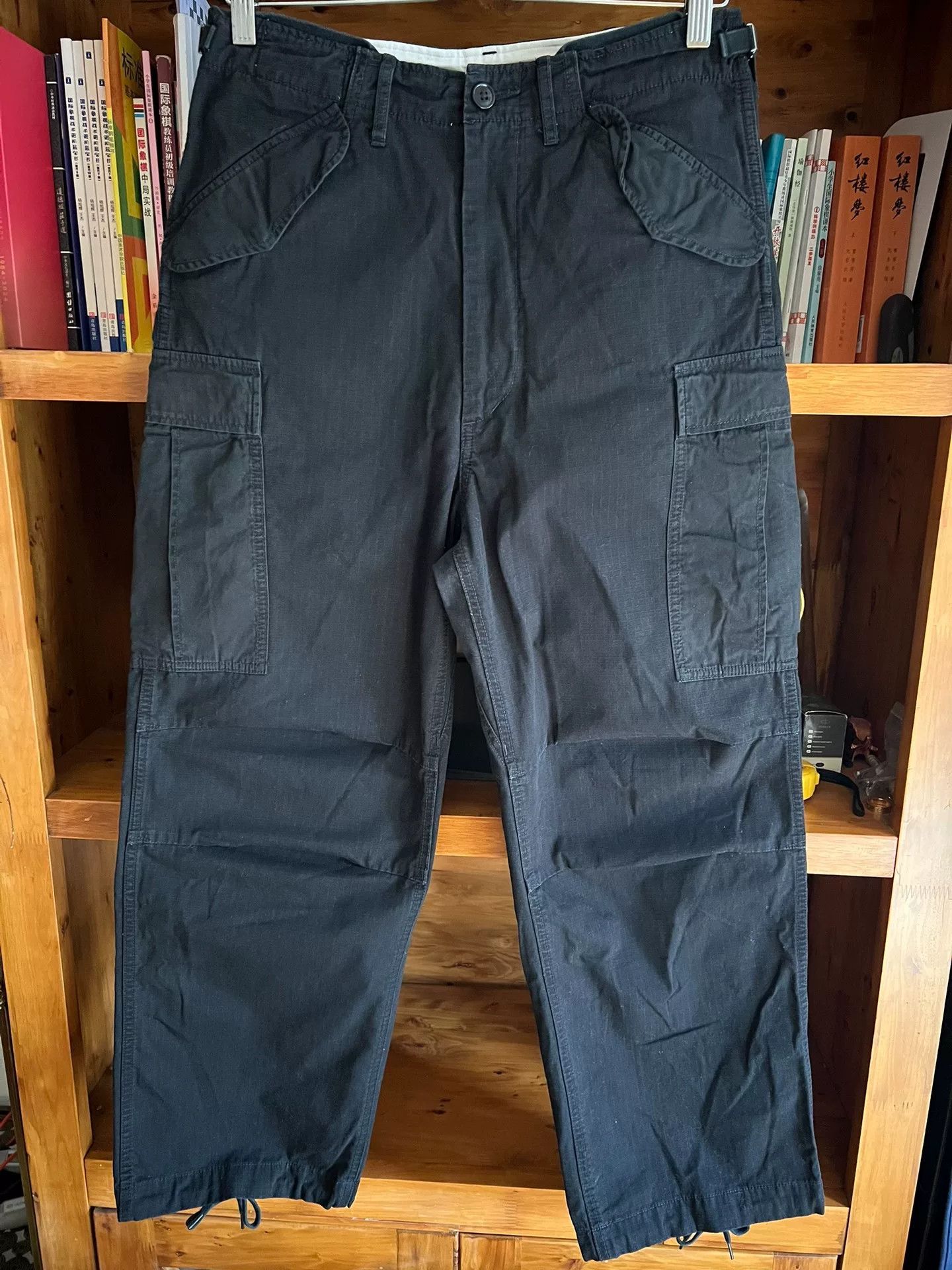 RRL Ralph Lauren black military cargo pants with great details Size US 30 / EU 46 - 1 Thumbnail