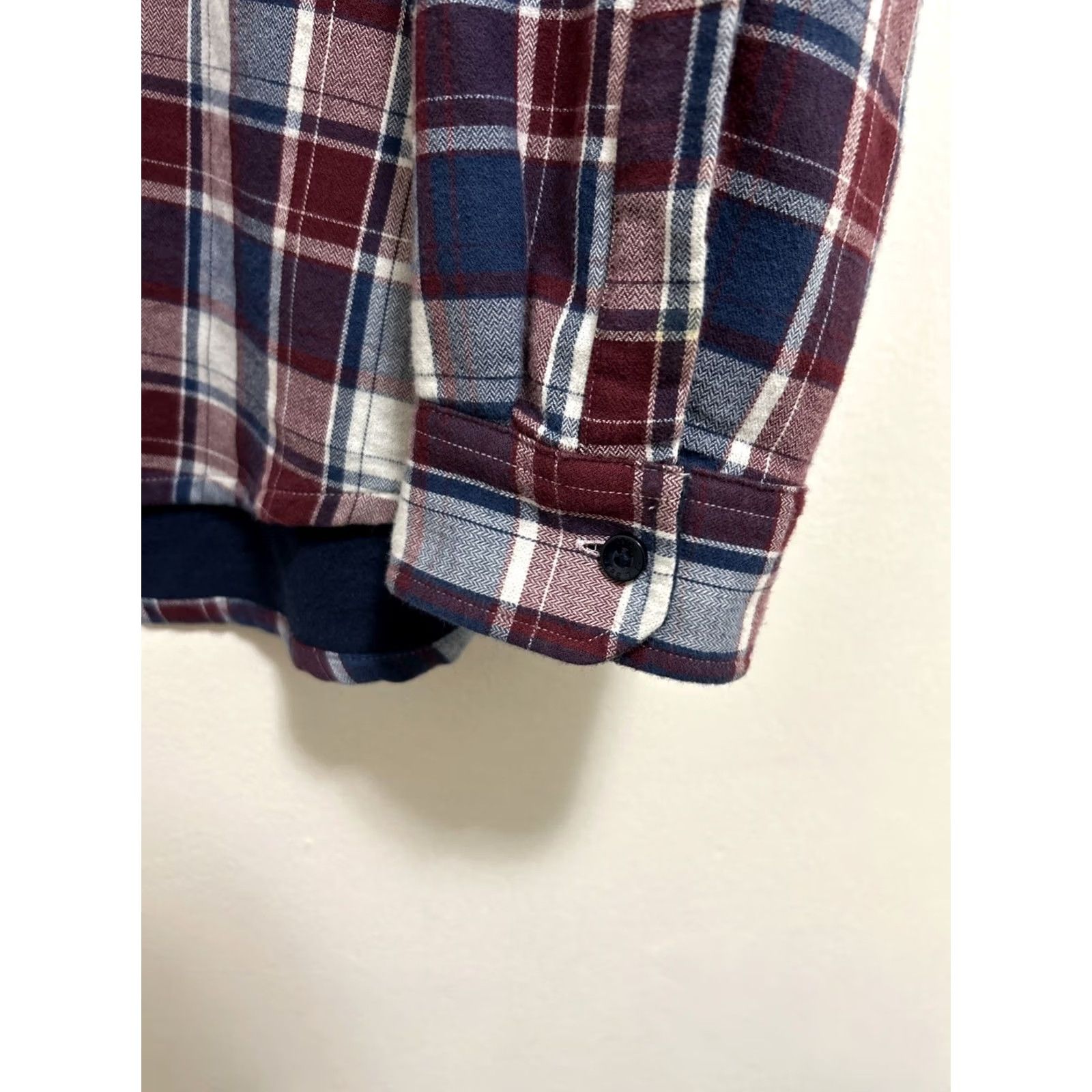 Vintage L.L. Bean Organic Shirt Mens XL Red Blue Plaid Flannel Button-Up Pocket Easy Care Size US XL / EU 56 / 4 - 7 Thumbnail