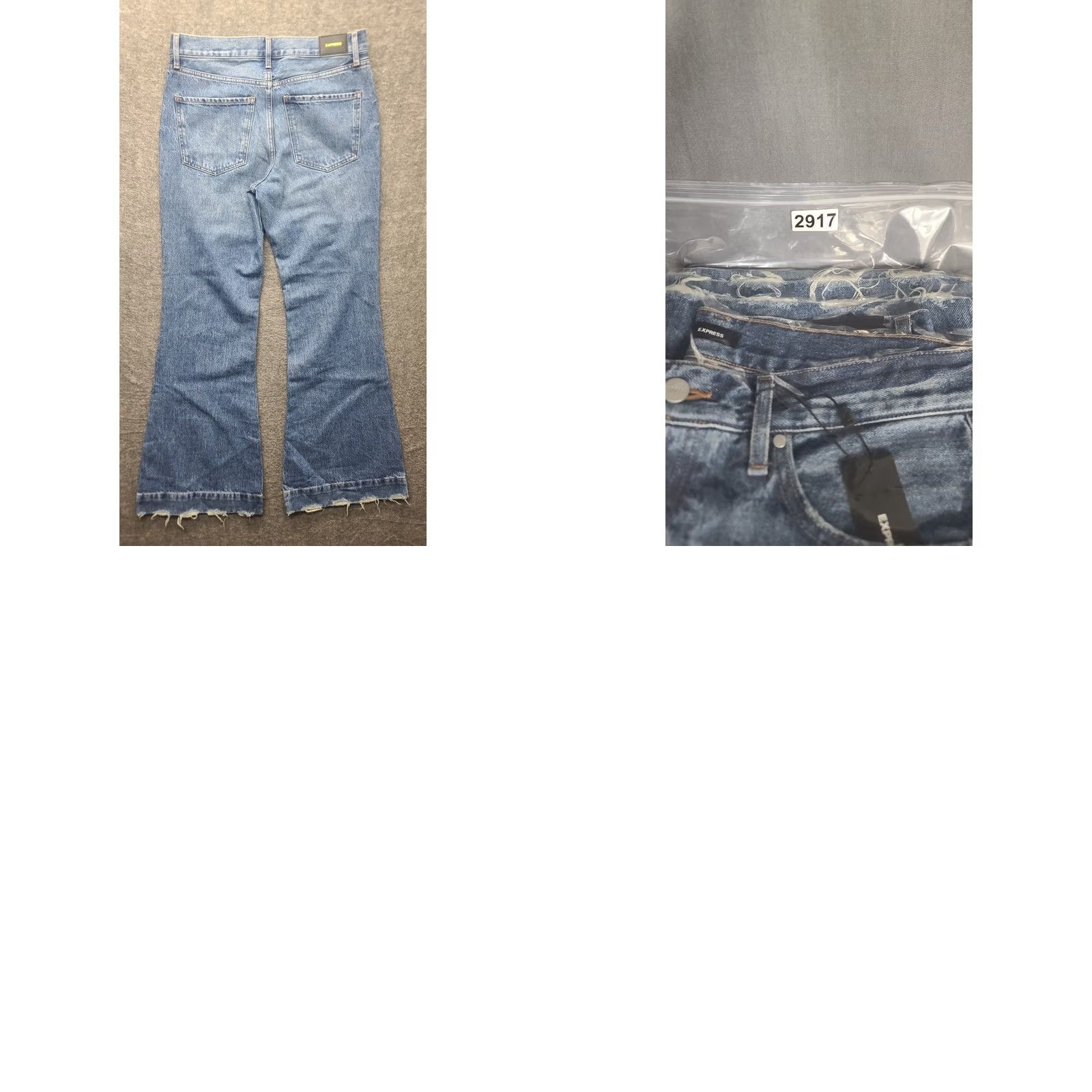 Express VINTAGE EXPRESS Jeans Womens 6x32 70S Flare Regular Fit Mid Rise Festival Distressed Size 28" / US 6 / IT 42 - 9 Thumbnail