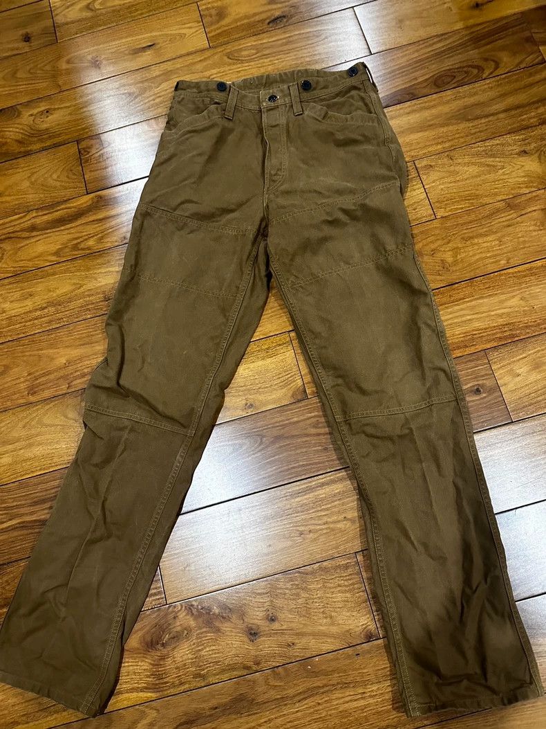 Freewheelers Freewheelers Brown canvas trousers Size US 30 / EU 46 - 1 Thumbnail