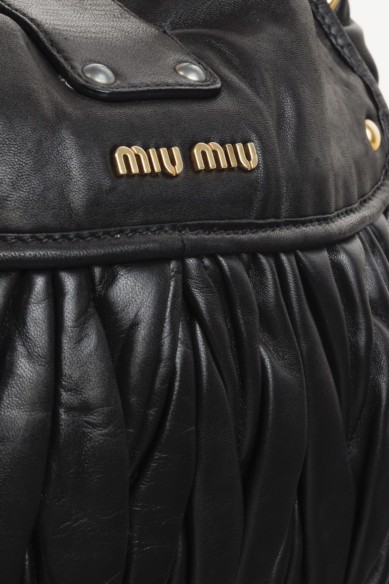 Miu Miu MIU MIU Black Nappa Matelasse Coffer Hobo Bag Size ONE SIZE - 12 Thumbnail