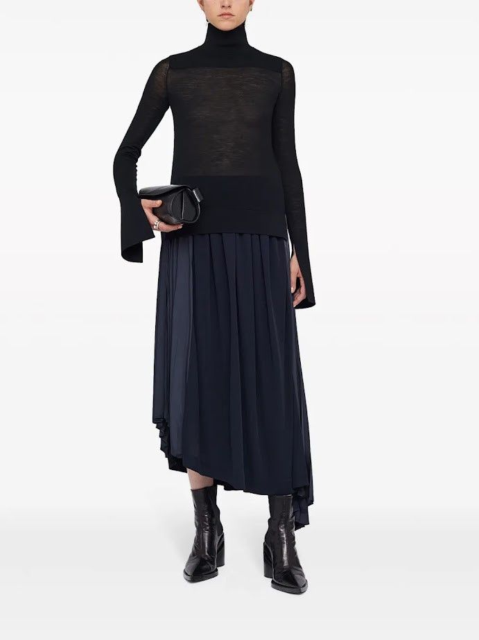 Jil Sander o1w1db10825 Skirt in Navy Size 25" / US 0 / IT 36 - 2 Thumbnail
