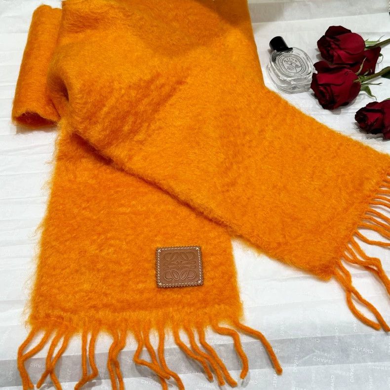 Loewe LOEWE Orange horsehair cashmere fur scarf Size ONE SIZE - 7 Thumbnail