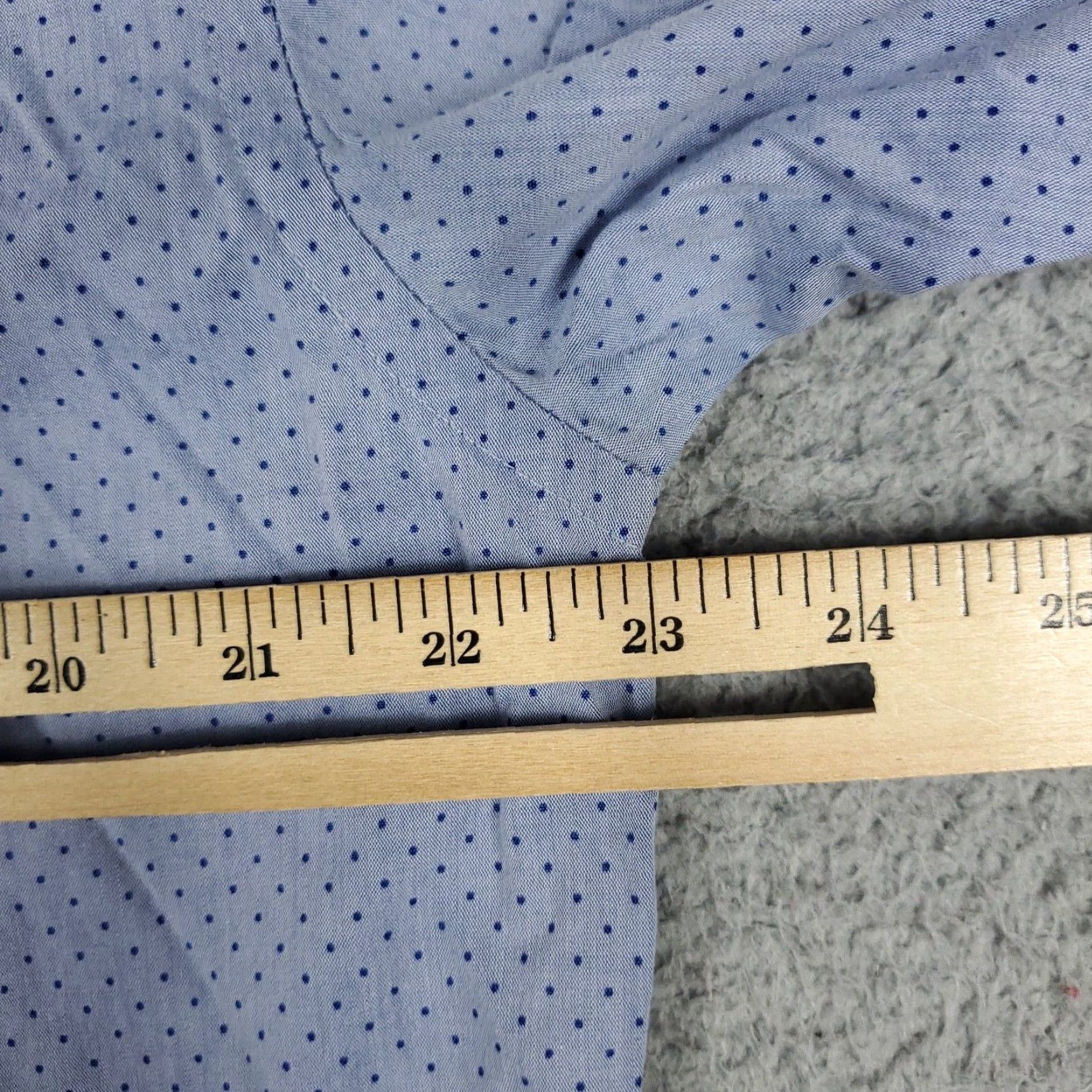 Tommy Hilfiger Tommy Hilfiger Dress Shirt Mens 16.5 Blue Polka Dot Long Sleeve Button Up 100% Cotton N/A Casual Business Wedding 90s/Classic Mens Size 42R - 7 Thumbnail