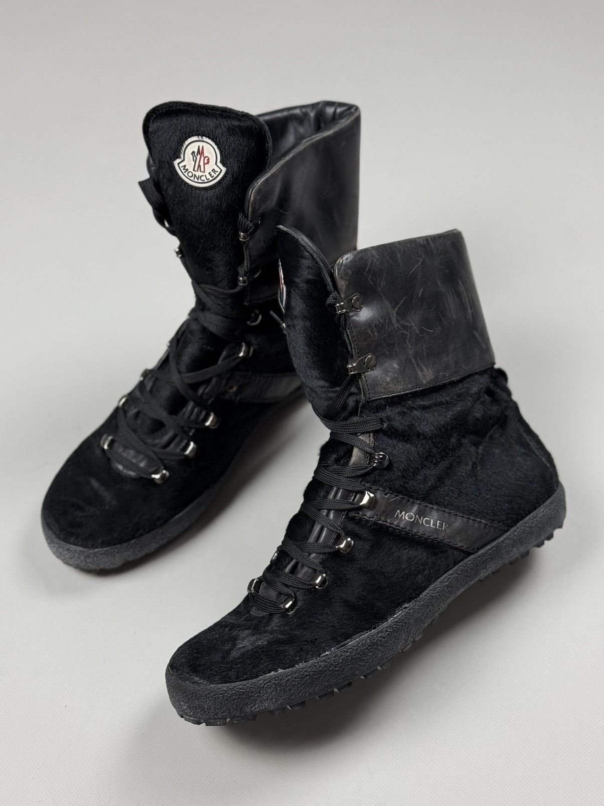 Moncler Moncler Pony Hair Unisex High Top Combat Boots Shoes Size 41 Size US 7 / EU 40 - 13 Thumbnail
