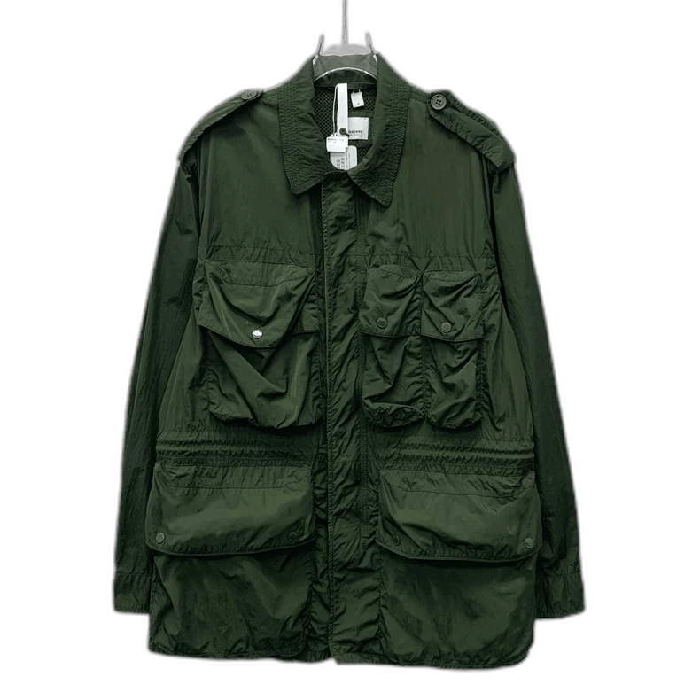 Burberry Burberry Green Long Sleeve Pocket Jacket M Size Size US M / EU 48-50 / 2 - 1 Thumbnail