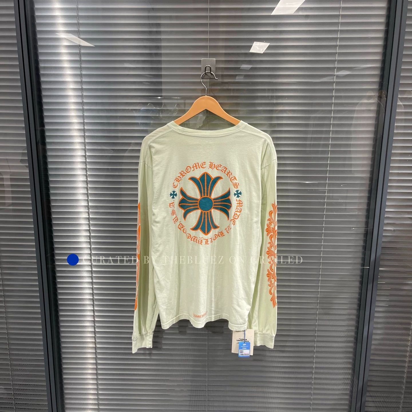 Chrome Hearts Matcha Green Long Sleeve with Cross Design Size US L / EU 52-54 / 3 - 1 Thumbnail