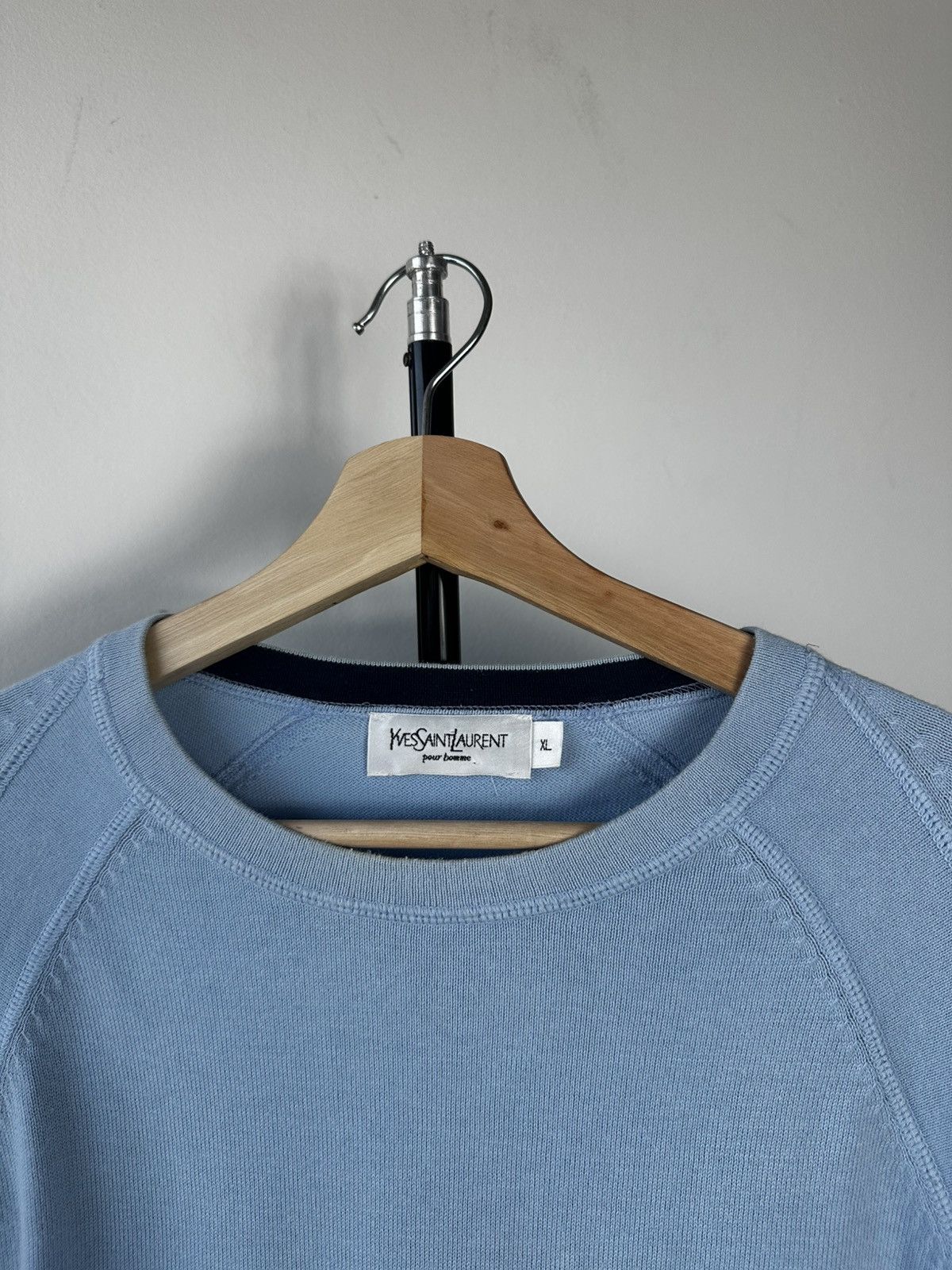 Yves Saint Laurent Vintage Yves Saint Laurent Pour Homme Raglan Knit Sweater Size US XL / EU 56 / 4 - 4 Thumbnail