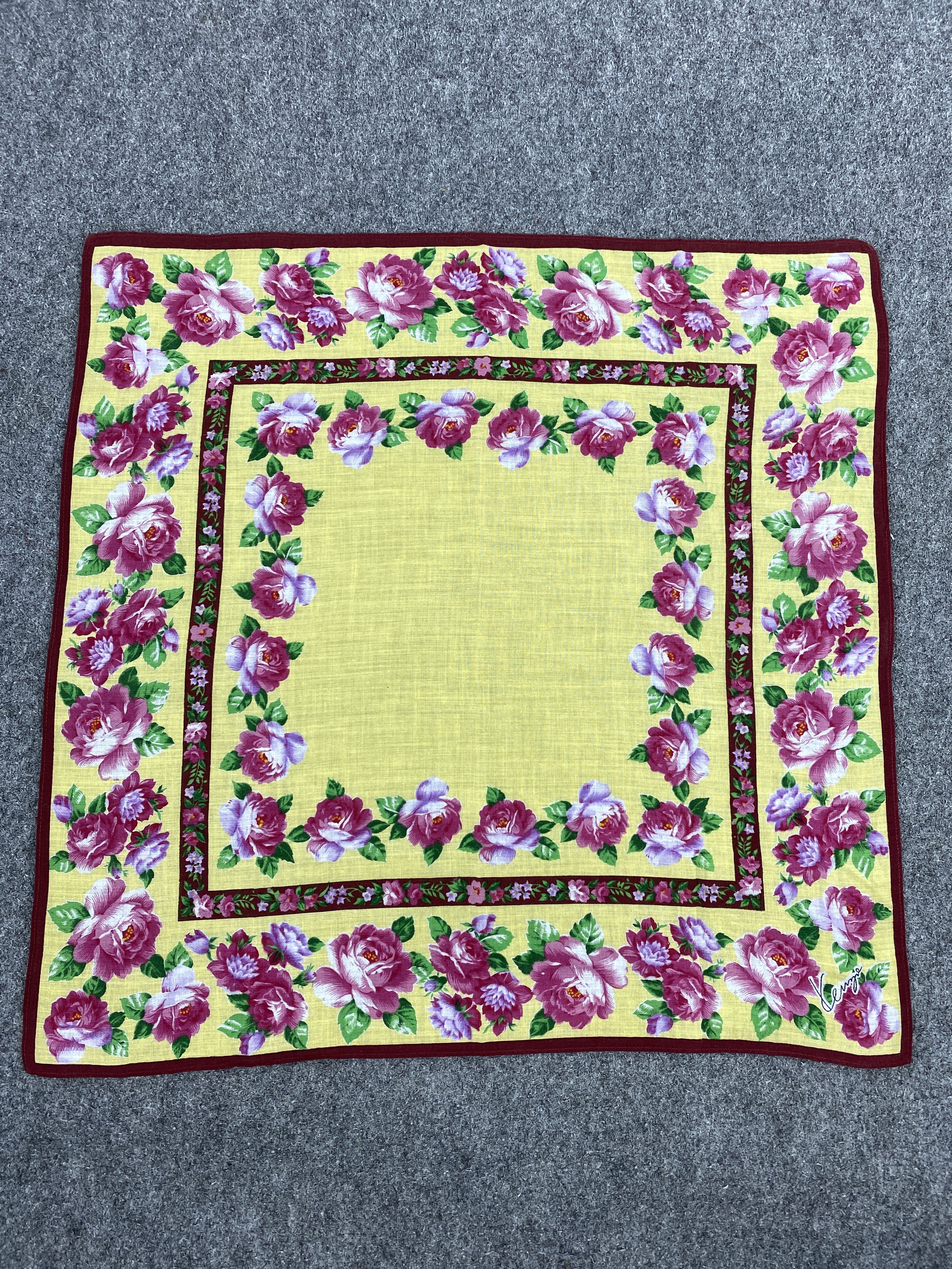 Kenzo Vintage Kenzo Flowers Handkerchief / Neckerchief KT0286 Size ONE SIZE - 4 Thumbnail