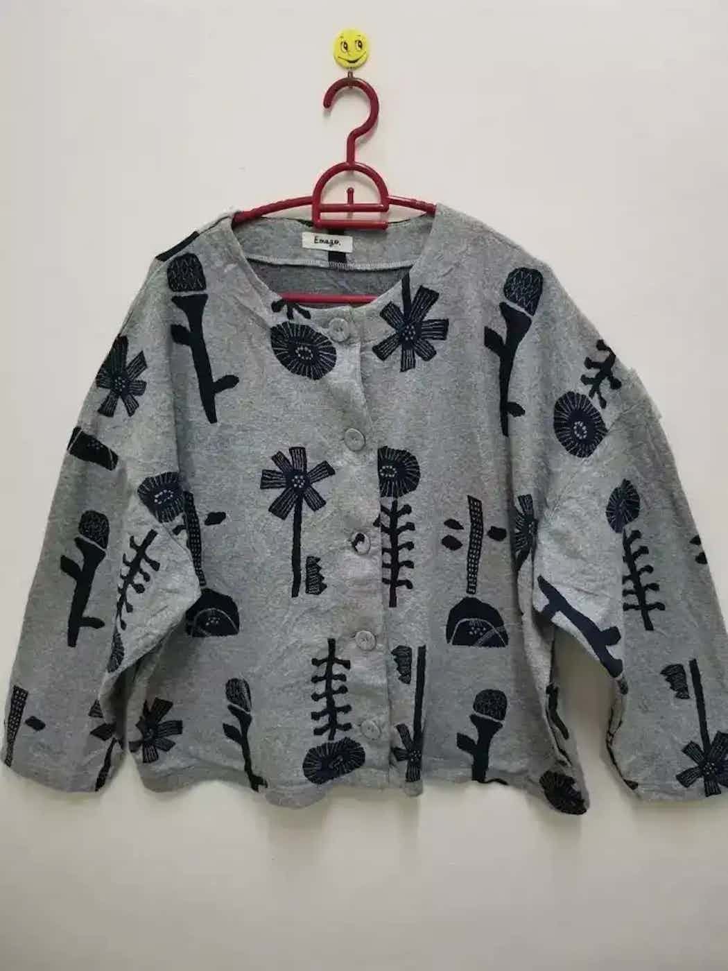 Japanese Brand Rare! Flower Art Design Jacket Size US XXL / EU 58 / 5 - 1 Thumbnail