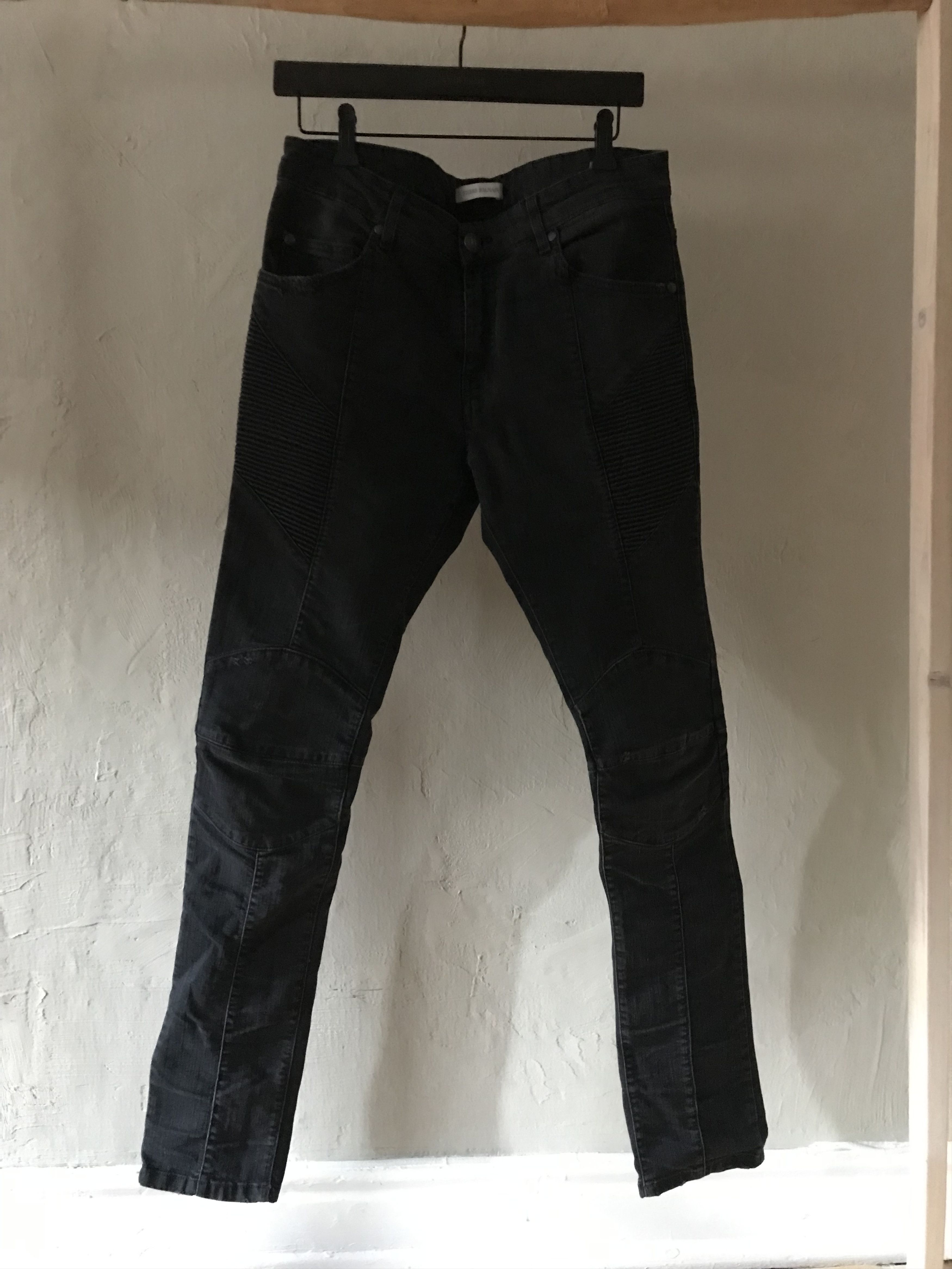 Pierre Balmain Pierre Balmain black distressed biker jeans, 32 Size US 32 / EU 48 - 1 Thumbnail
