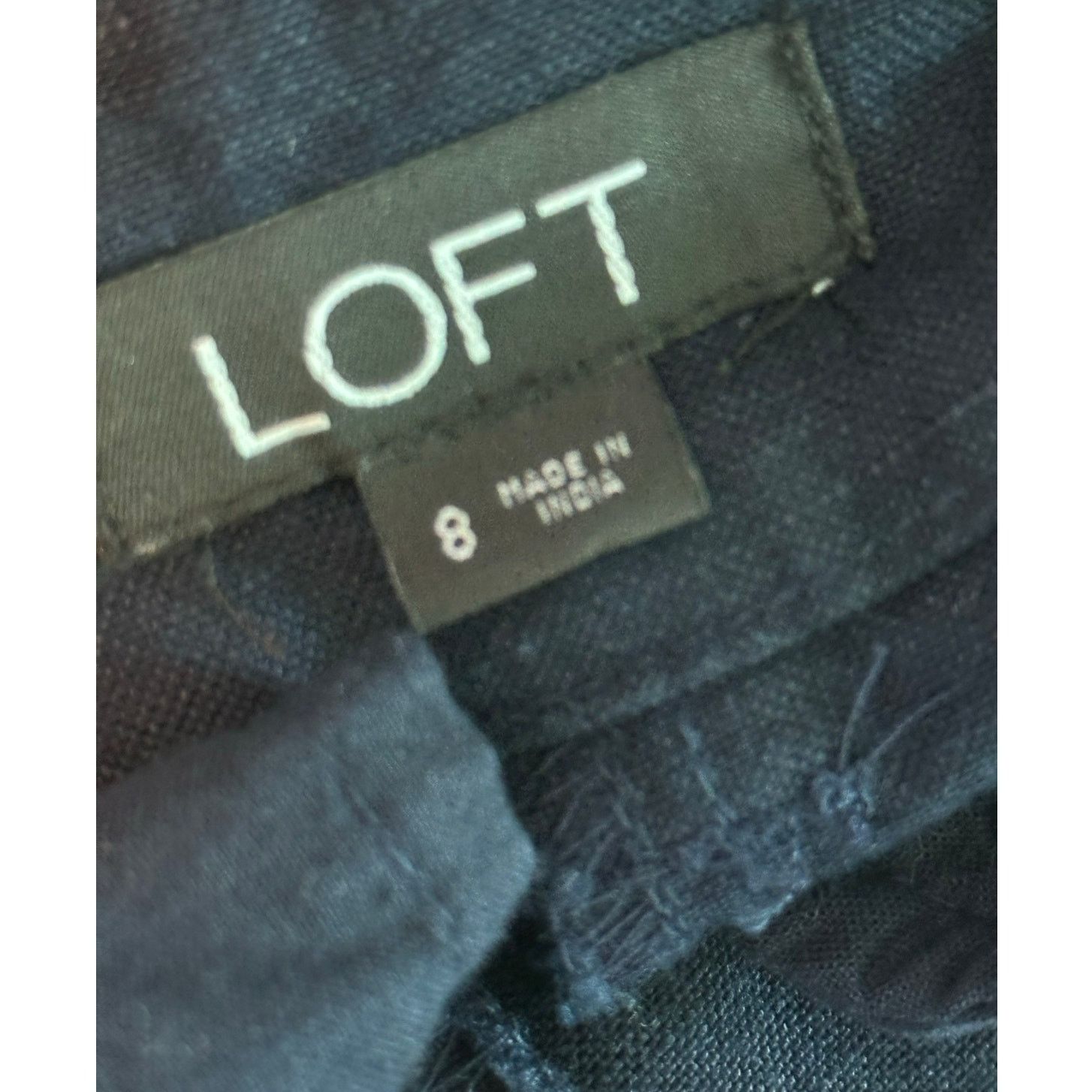 Loft Loft navy blue yellow embroidered floral shorts size 8 Size 30" / US 8 / IT 44 - 3 Thumbnail