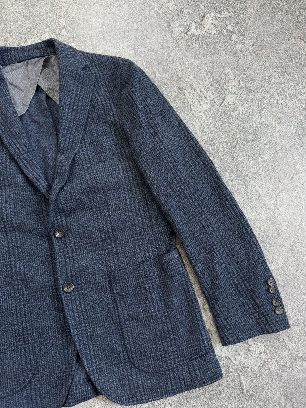 Designer × Hackett Hackett 38R MYF checkered knitwear blazer jacket button Size 38R - 7 Thumbnail