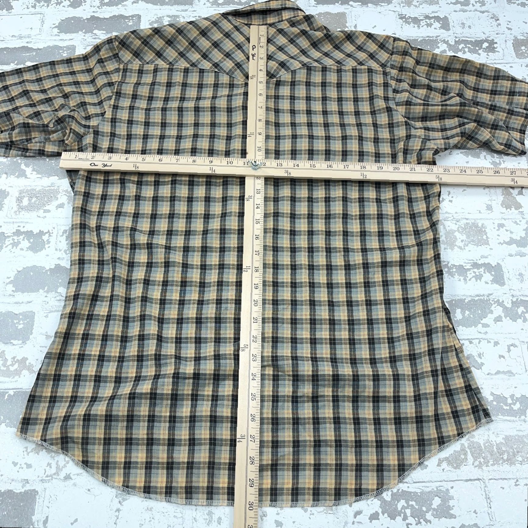 Wrangler VINTAGE Wrangler Shirt Men L Brown Plaid Button-Up Snap 90s Western USA Size US L / EU 52-54 / 3 - 7 Thumbnail