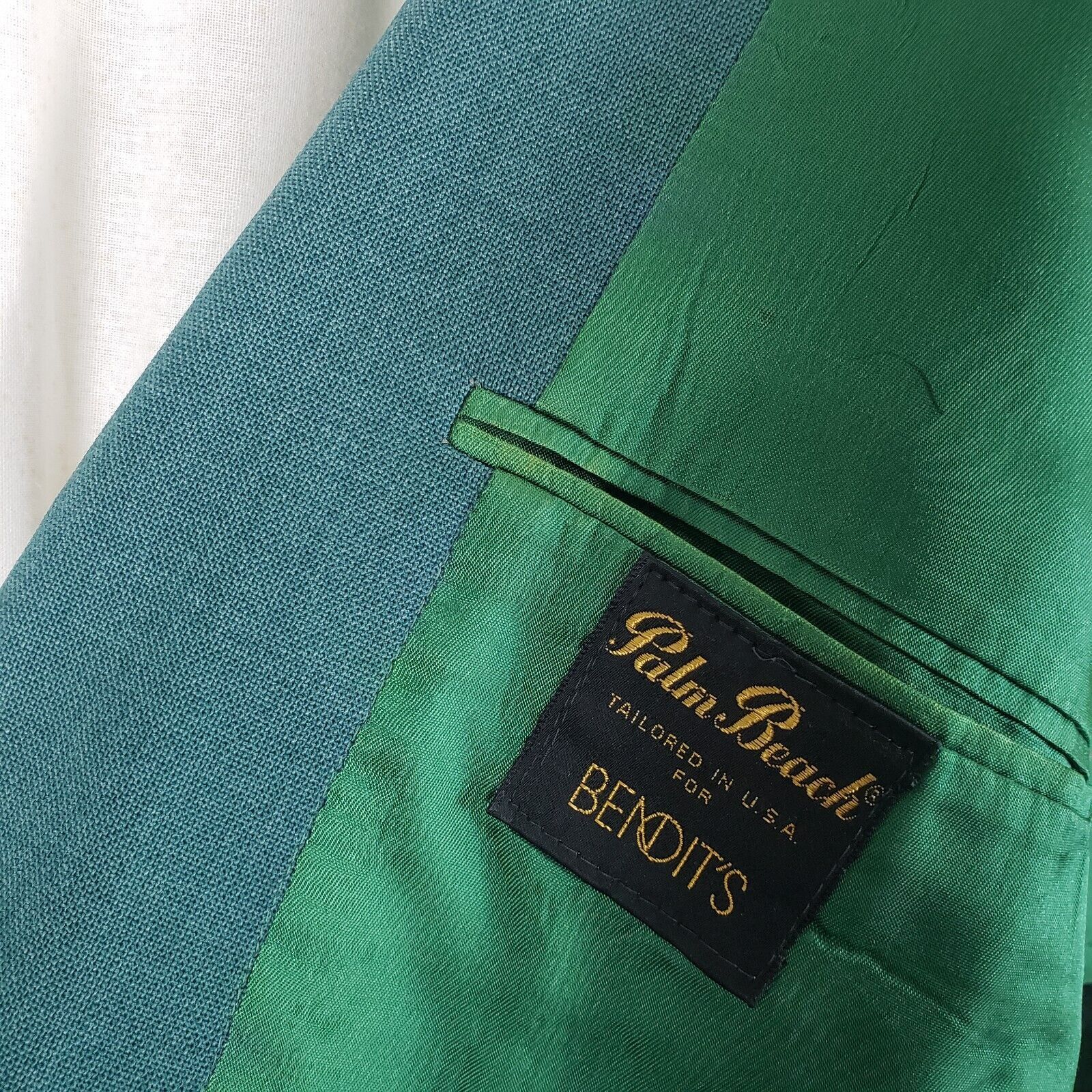 Vintage Vtg Palm Beach Woven Sport Coat Blazer Jacket 44 Mid Century Size 44R - 7 Thumbnail