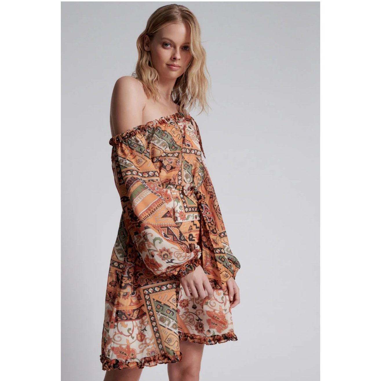 One Teaspoon One Teaspoon Bazar Paisley One Shoulder Mini Dress, NwT, XS Size XS / US 0-2 / IT 36-38 - 4 Thumbnail