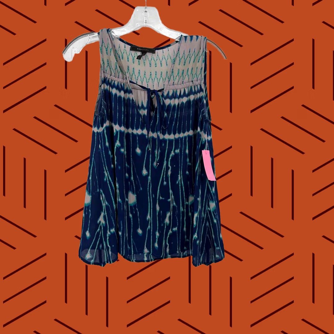 Vintage BCBG Tank Top Size Small Navy Pre-Owned Size S / US 4 / IT 40 - 1 Thumbnail