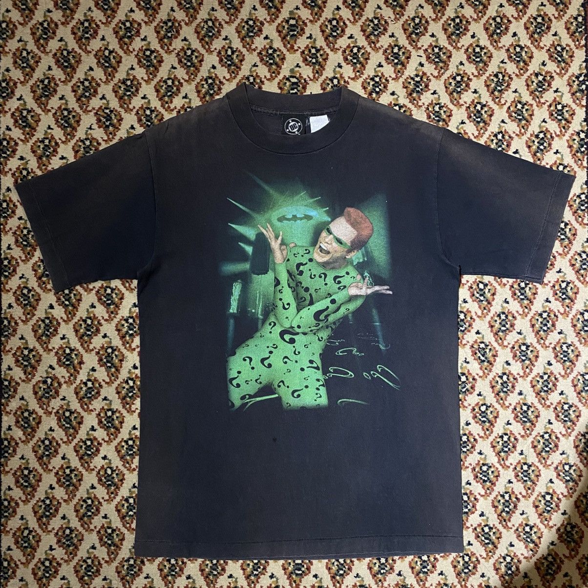 DC Comics × Vintage Vintage 90’s Batman Forever The Riddler Tshirt Size US M / EU 48-50 / 2 - 1 Thumbnail