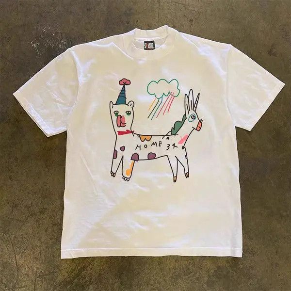 Vintage Kimura x Akai White Quirky Animal Print Short Sleeve T-Shirt Size US L / EU 52-54 / 3 - 3 Thumbnail